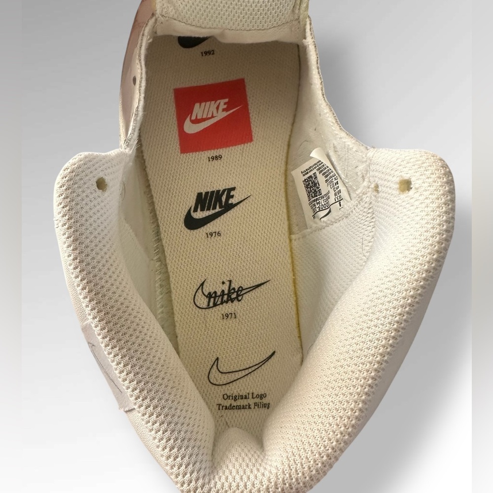 Nike Womens 8 Sneaker Court Royale 2 Mid White Gold Swoosh Retro Shoe DJ2005-100 - Picture 10 of 12